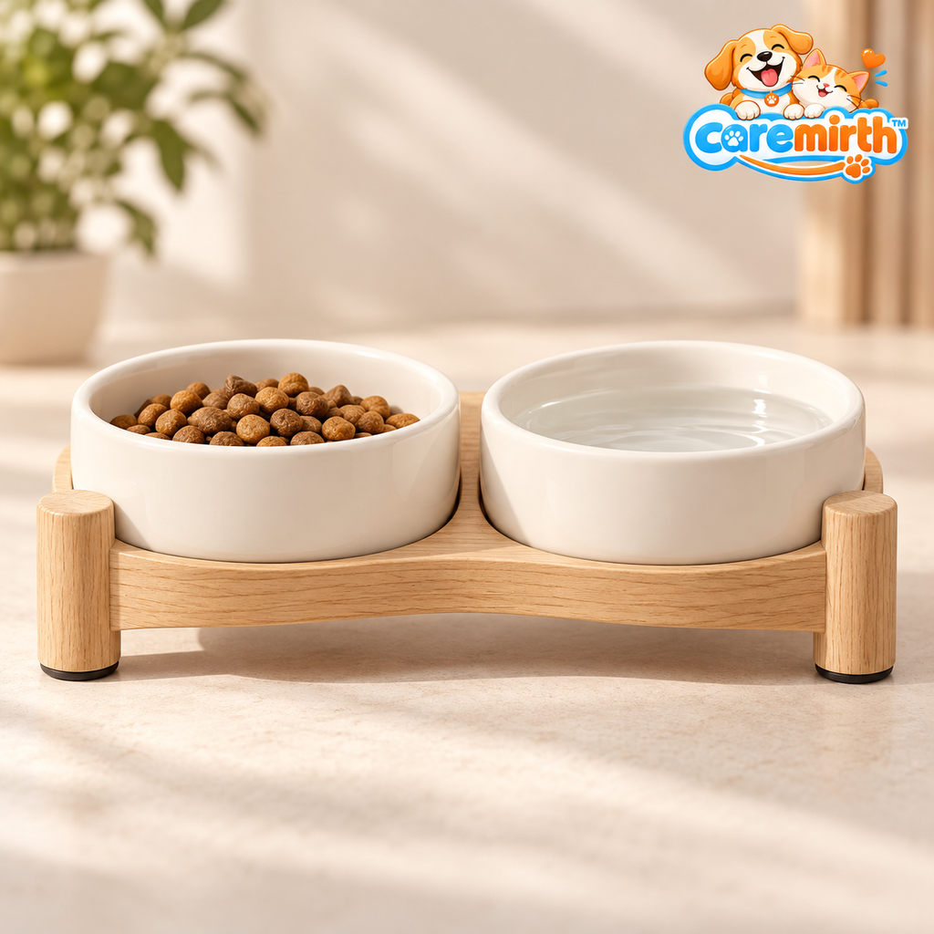 Caremirth Double Bowl Feeding Stand