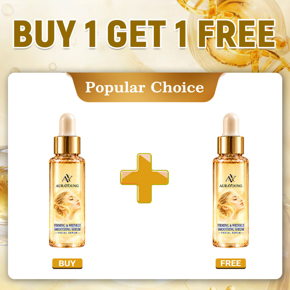 Official Store | New! ✨ AURAYOUNG® Multi-Peptide Firming & Wrinkle Smoothing Serum — Smooth Visible Forehead, Eye & Smile Lines for Firmer, Radiant-Looking Skin 💛 Matrixyl 3000 × Argireline × Bakuchiol × Astaxanthin