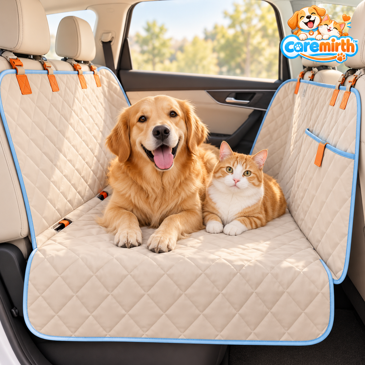 Caremirth Quilted Dog Car Hammock