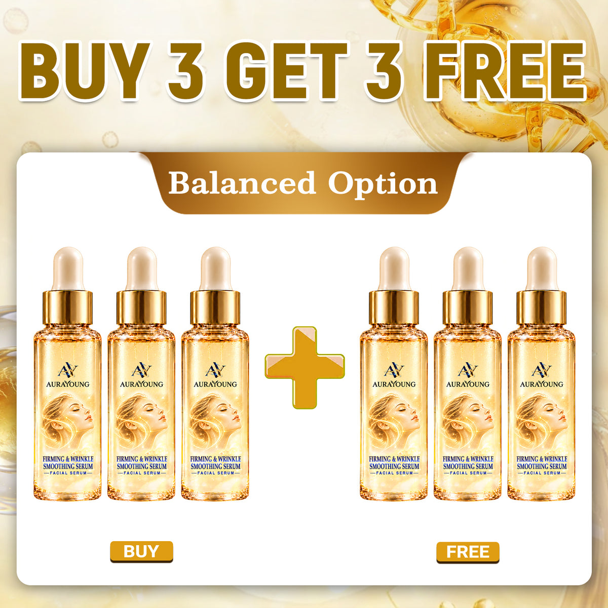 Official Store | New! ✨ AURAYOUNG® Multi-Peptide Firming & Wrinkle Smoothing Serum — Smooth Visible Forehead, Eye & Smile Lines for Firmer, Radiant-Looking Skin 💛 Matrixyl 3000 × Argireline × Bakuchiol × Astaxanthin