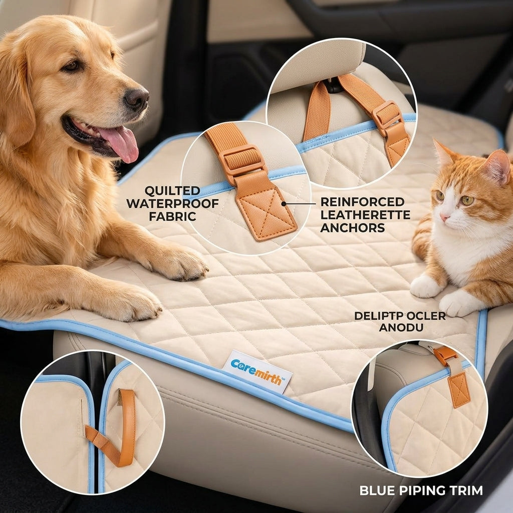 Caremirth Quilted Dog Car Hammock
