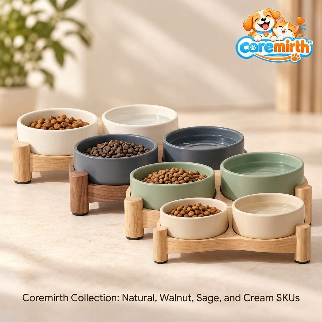 Caremirth Double Bowl Feeding Stand