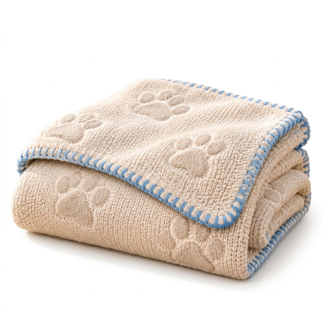 Caremirth Paw-Pattern Pet Blanket
