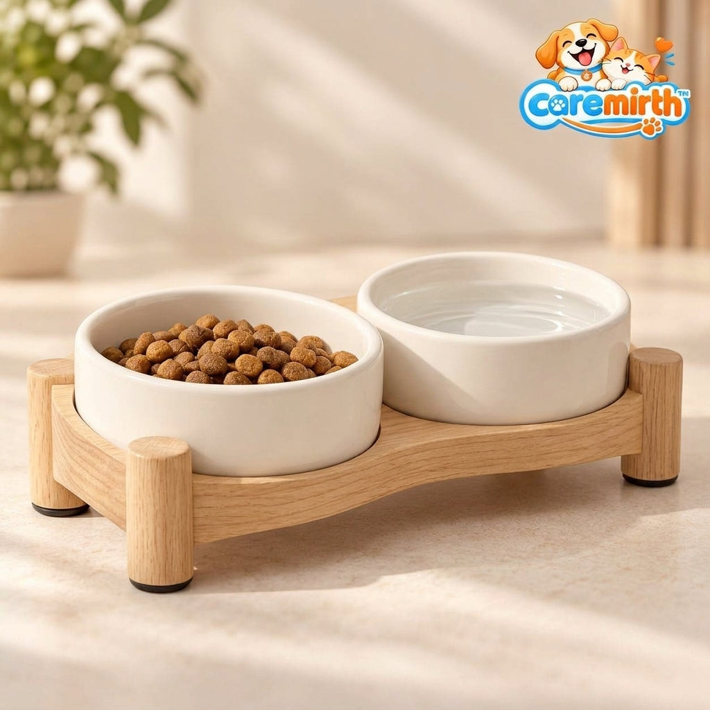 Caremirth Double Bowl Feeding Stand