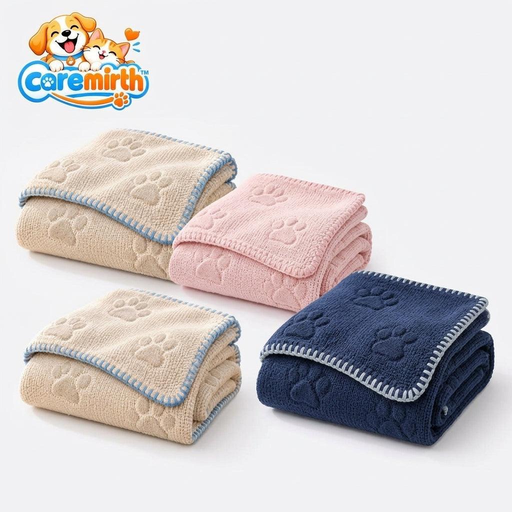 Caremirth Paw-Pattern Pet Blanket